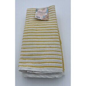 PANTRY KITCHEN TOWELS 3 pack  yellow and white 16 X 26 100% COTTON
